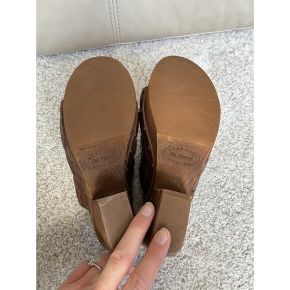 Kork-Ease Charissa Platform Sandal Women 8 Leather Cognac Boho Festival‎ Studded - Picture 9 of 11